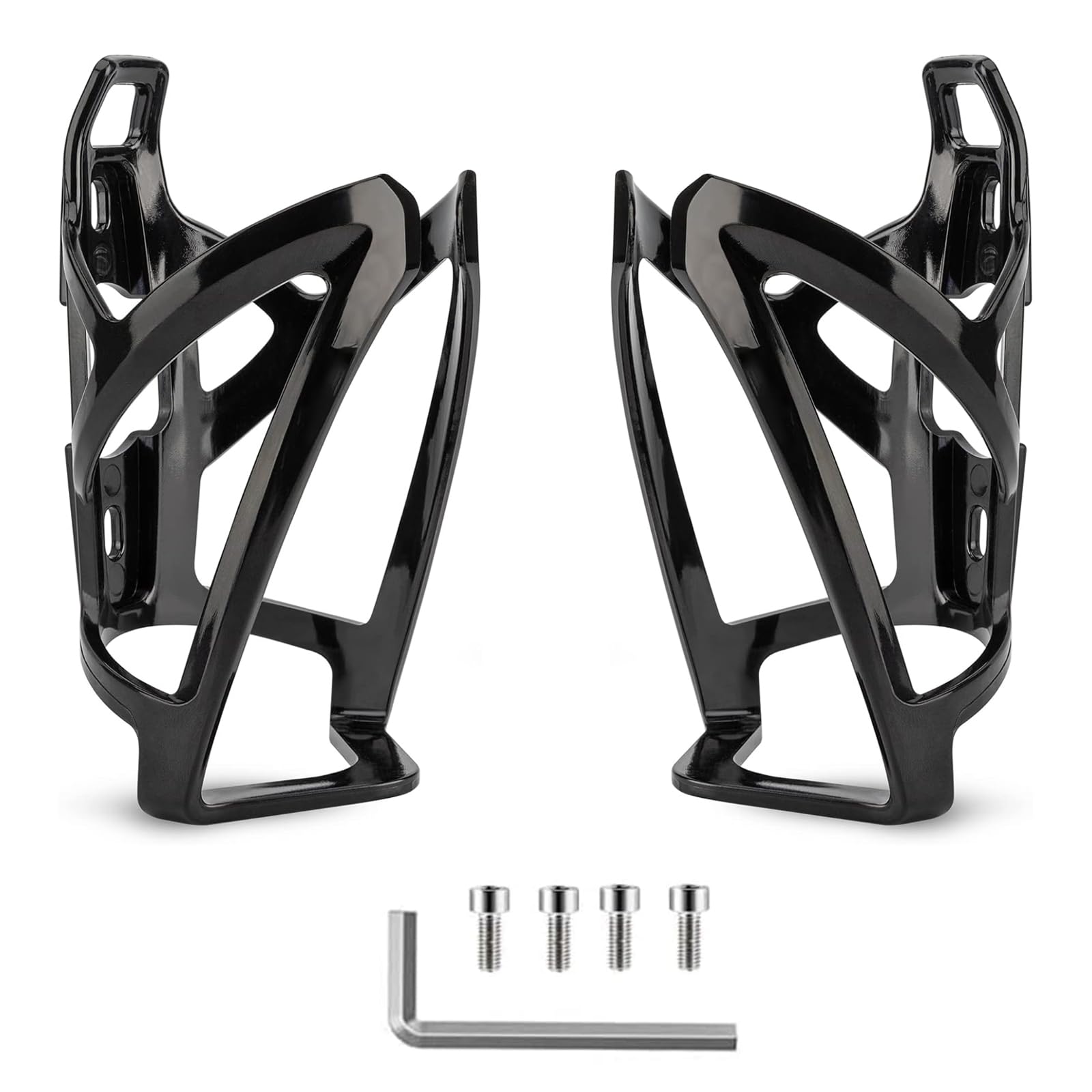 TUIORAN Flaschenhalter Fahrrad Getränkehalter Set (2er-Pack) Hergestellt aus hochfestem unzerbrechlichem PC-Kunststoff Trinkflaschenhalter Flaschenhalterung Inkl. Schrauben und Montagewerkzeug