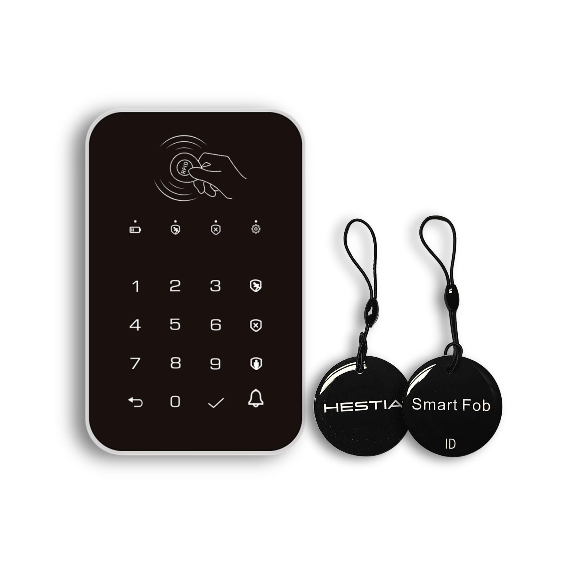 Hestia Black Wireless Keypad & Rfid Fobs For Safe-Tech Smart Home Security