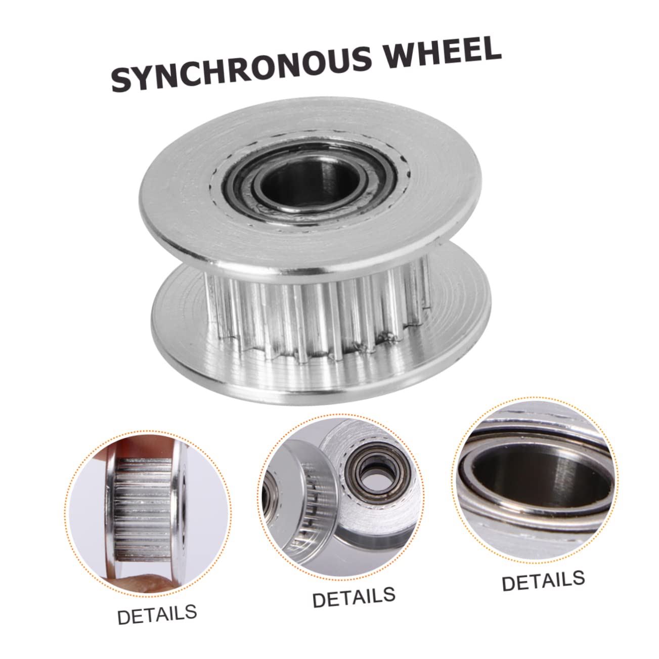 5pcs Aluminum 20 Teeth 5mm Bore Timing Belt Idler Pulley for 3D Printer Synchronous Wheel Accessories High Accuracy Components