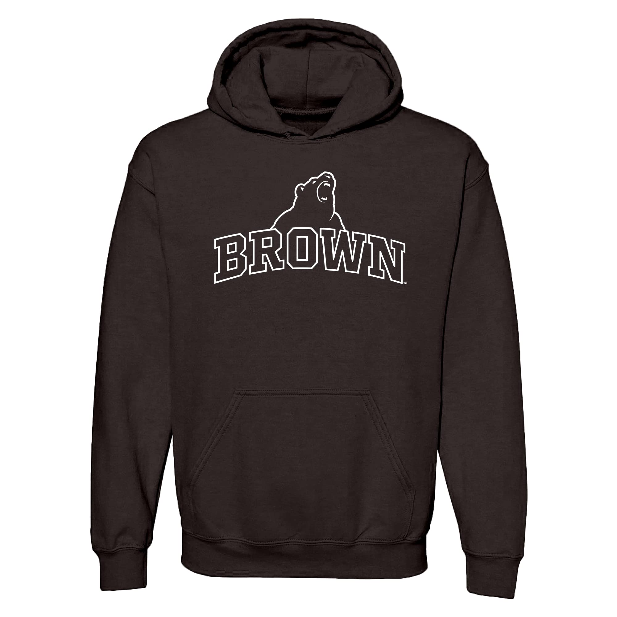 UGP Campus Apparel NCAA Officially licensed College - University Team Color Arch Logo Hoodie, Brown University Bears Dk Chocolate, S โ image 1
