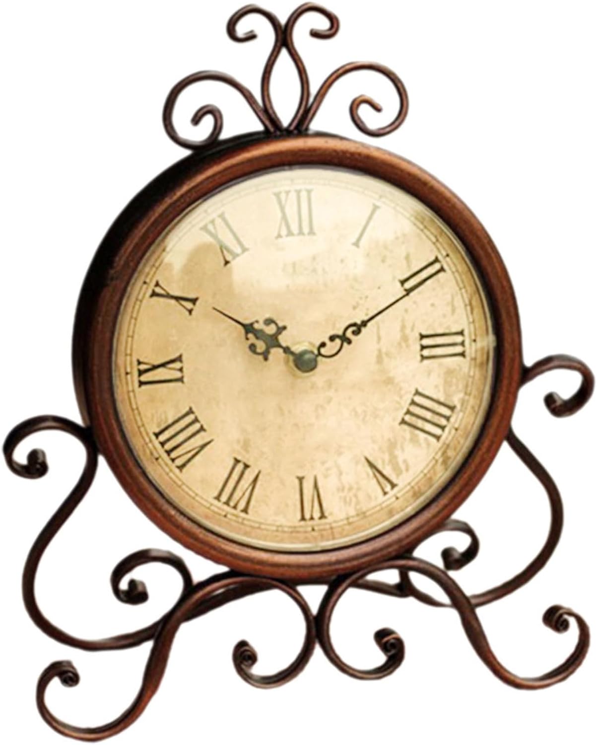 Garneck European Style Vintage Mantel Clock for Bedroom Home Decor