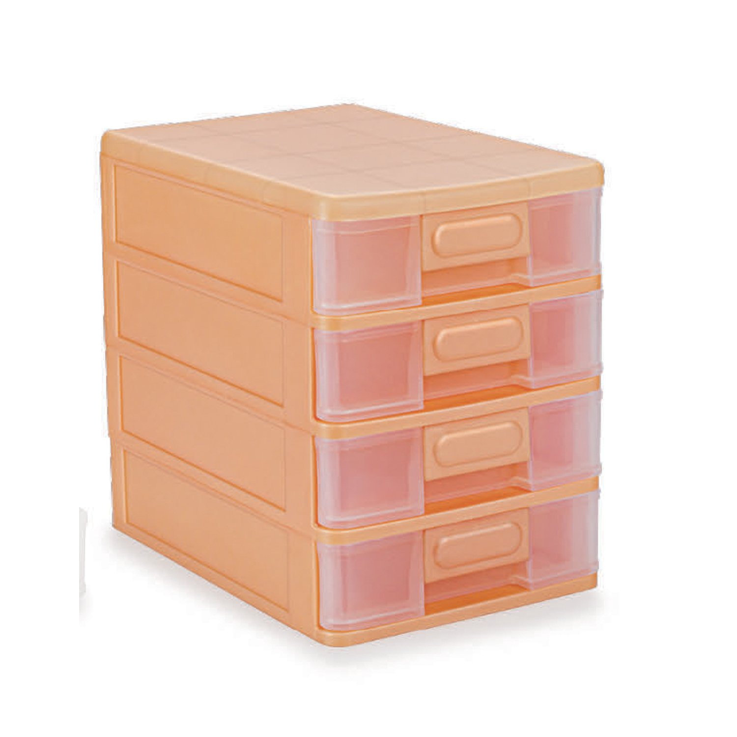 Cello Maxi 4 Drawers Rectangle Plastic Drawer, Peach Amazon.in Home