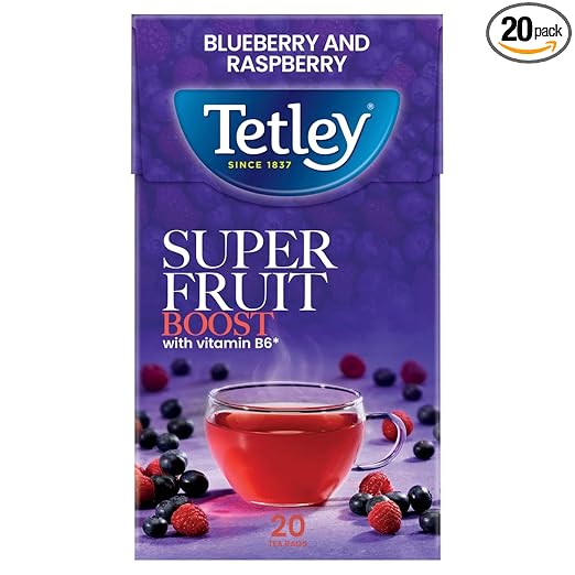 Tetley Fruit Infusions With Blueberry and Raspberry (20 Bags)