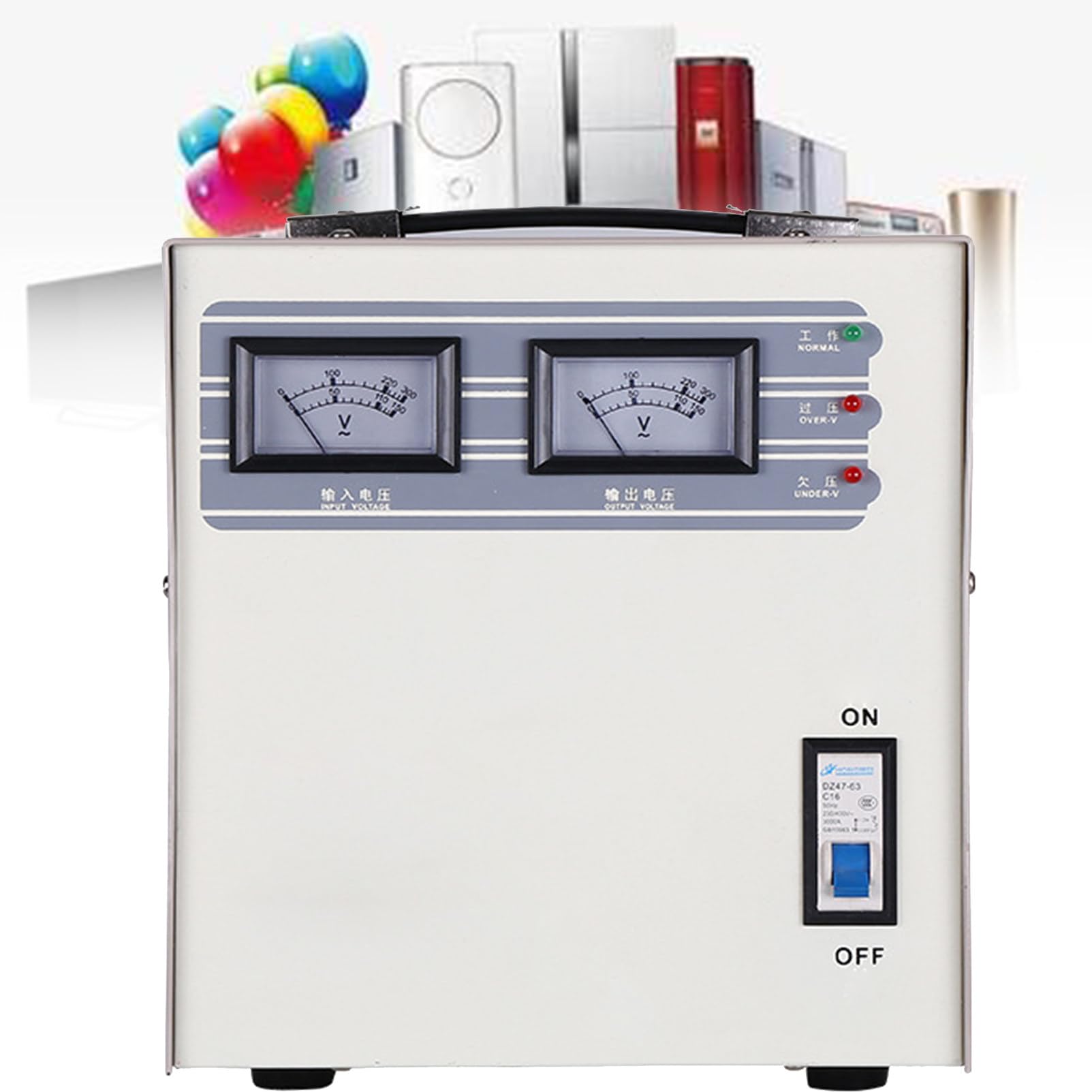 Estabilizador de Voltaje, Regulador de Voltaje, Acondicionador de Energía de Ca Monofásico de Alta Potencia con Salida de 220 V para Electrodomésticos Inestables,3KVA