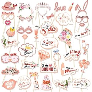 HOWAF 40 Stück JGA Foto Requisiten