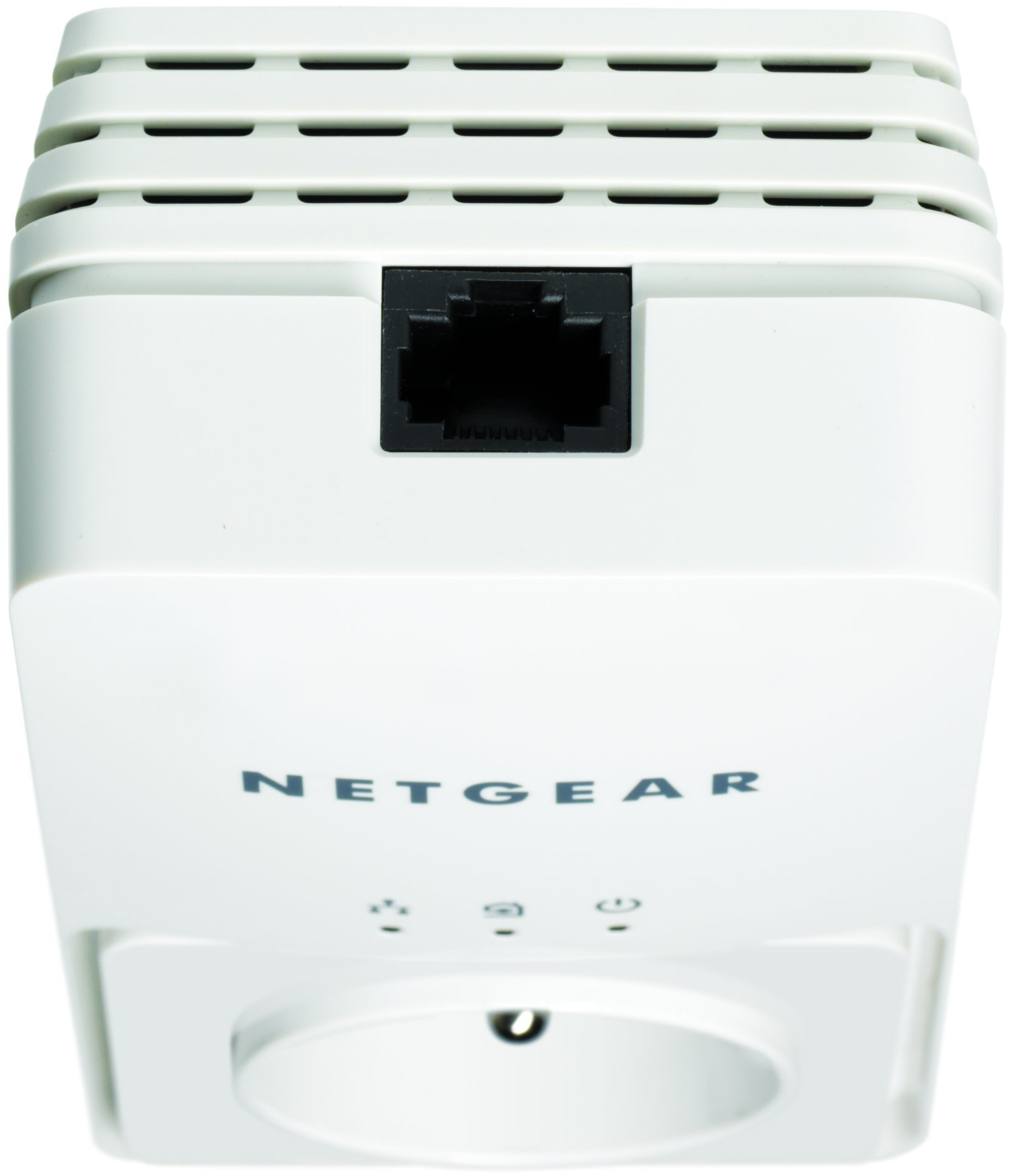 Netgear XAVB1501-100FRS Pack de 2 Adaptateurs CPL Ethernet Powerline 200 Mbit/s avec Prise Femelle Integrée Homeplug AV