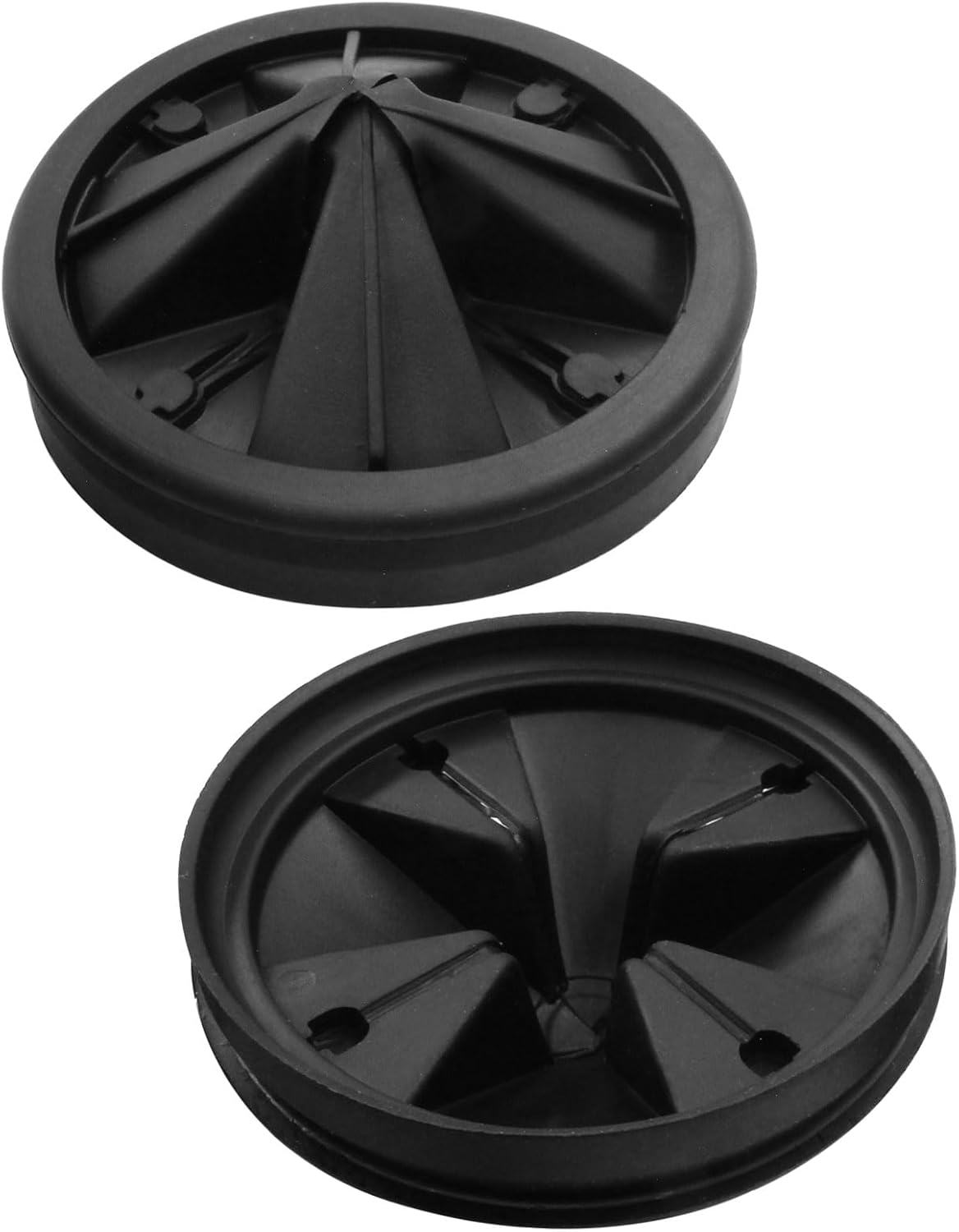 2Pcs Black Garbage Disposal Splash Guards 87mm/ 3 3/8" Multi-Function Sink Baffle Drain Cover Garbage Disposal Rubber Drain Insert for Waste King and Whirlaway (Style 1)