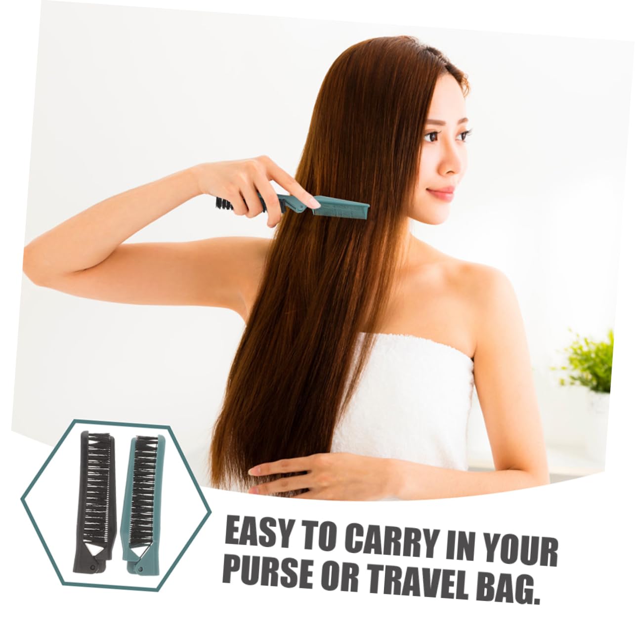 Beavorty 20 Stück Doppelzahn Klappkamm Reisebürste Für Damen Kompakte Haarbürste Mini Haarbürste Bürste Für Haare Faltbare Reise Rundbürste Mini Bürste Reise