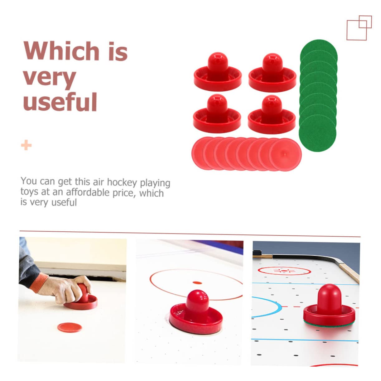 VANZACK 2ensembles Set De Palets Et Poussoirs De Hockey Aérien Accessoires De Table De Poussoirs Palets