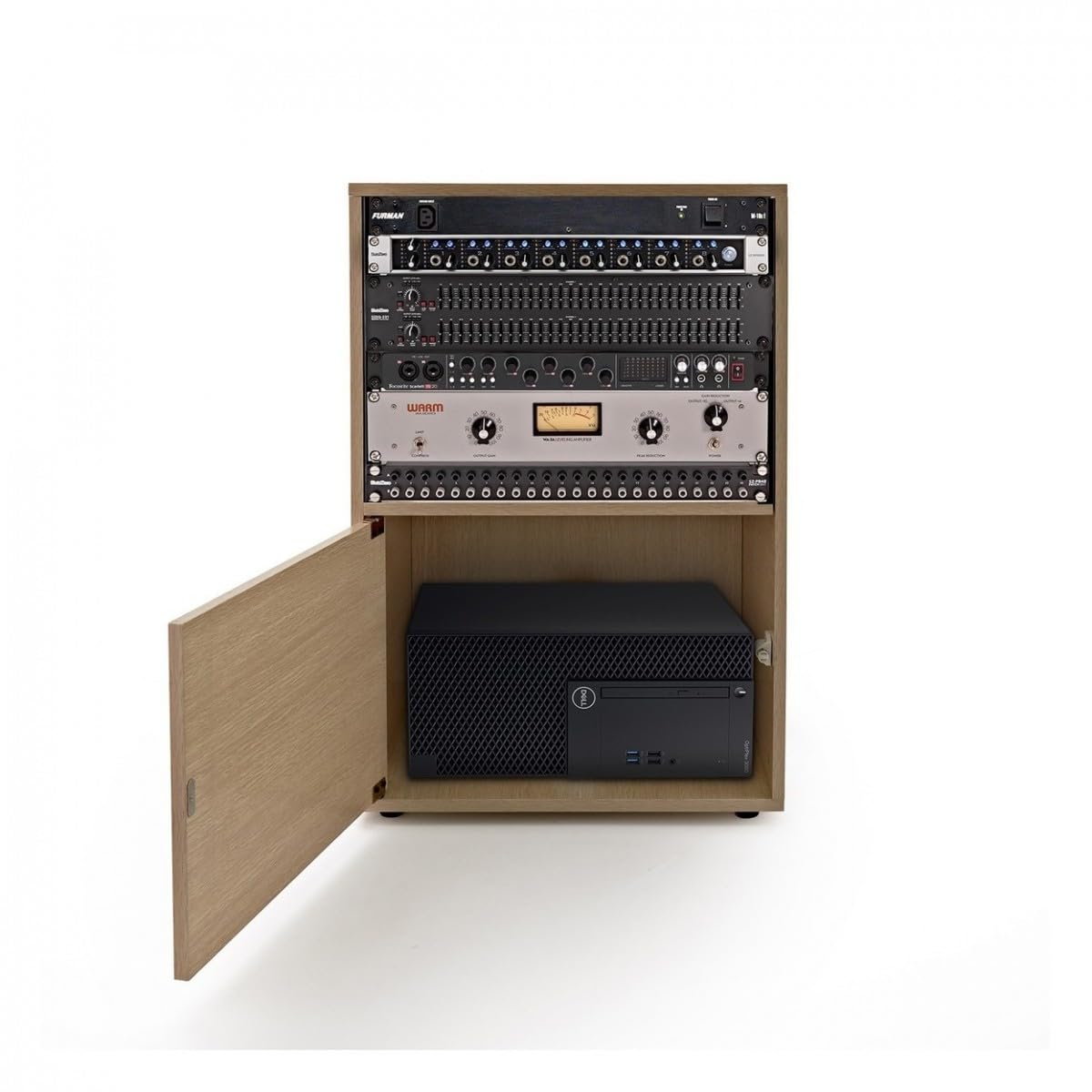 Armoire rack de studio 8U par Gear4music Wood H-76 cm L-52 cm P-47 cm