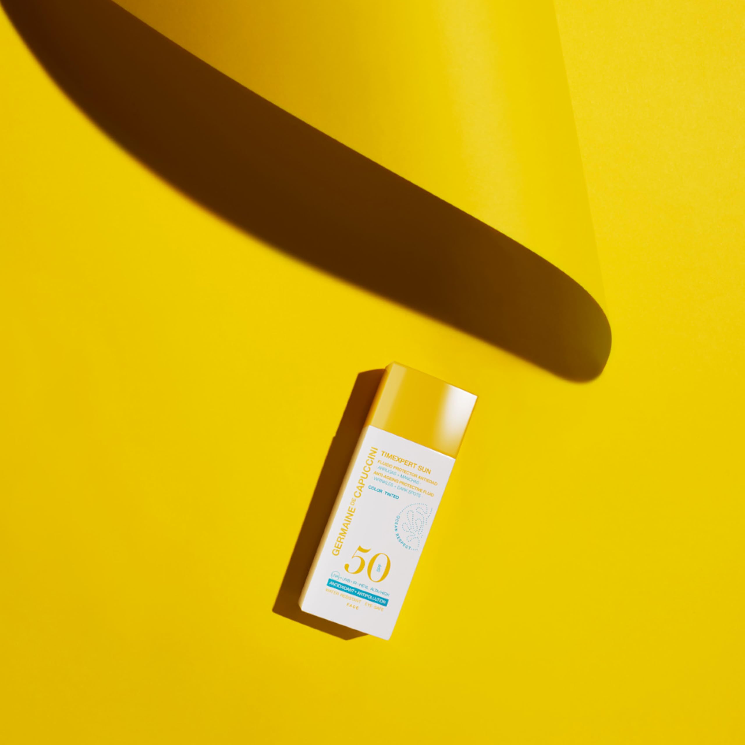 Germaine de Capuccini - Timexpert Sun Fluido Protector Antiedad SPF 50 - Crema solar con color - Protección, antiedad con un toque de pigmentación - Evita manchas y arrugas - 50 ml