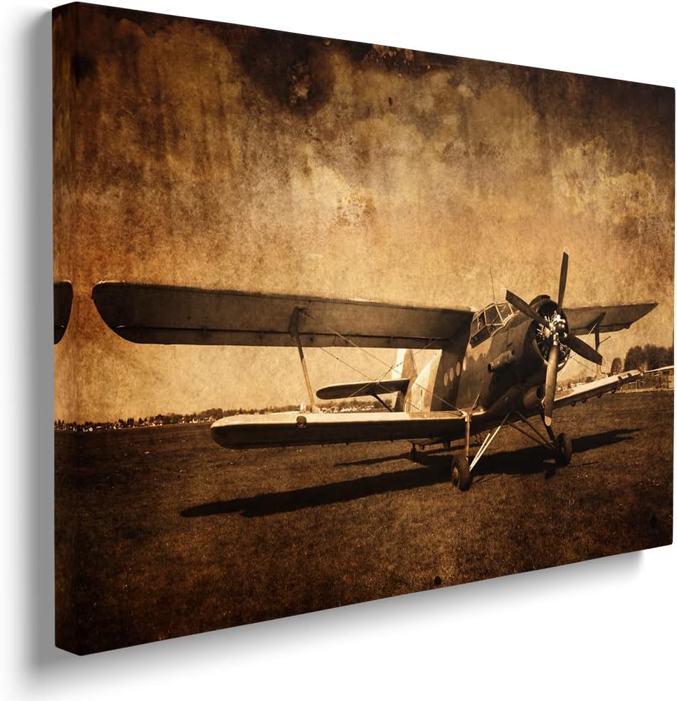 Pavaieics Vintage Airplane Canvas Wall Art Prints Fighter