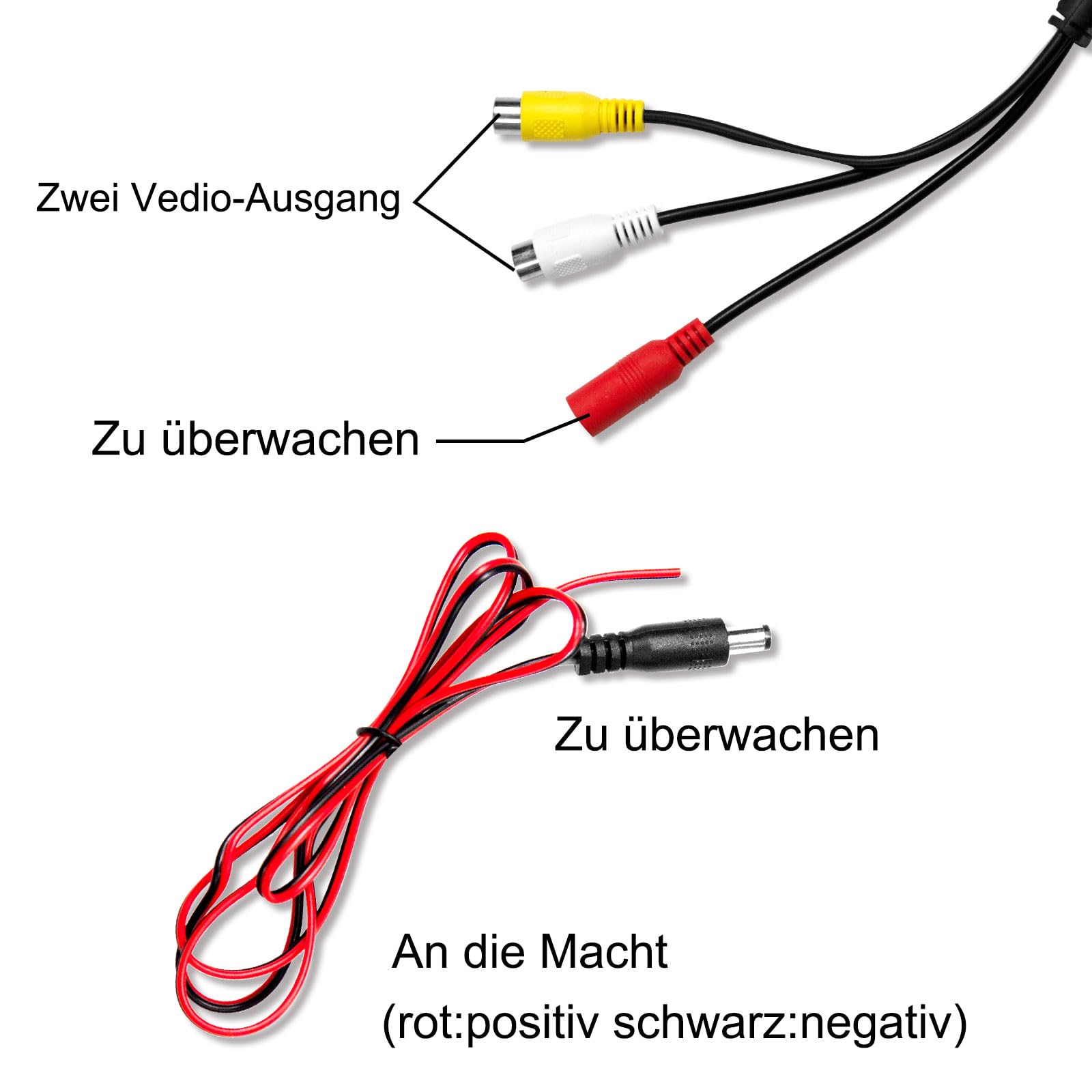 AISHICHEN Moniteur de Vision Arrière 7" TFT LCD pour Système de Caméra - Écran pour Berline, SUV, Van avec Deux Entrées Vidéo - Alimentation 12V/24V