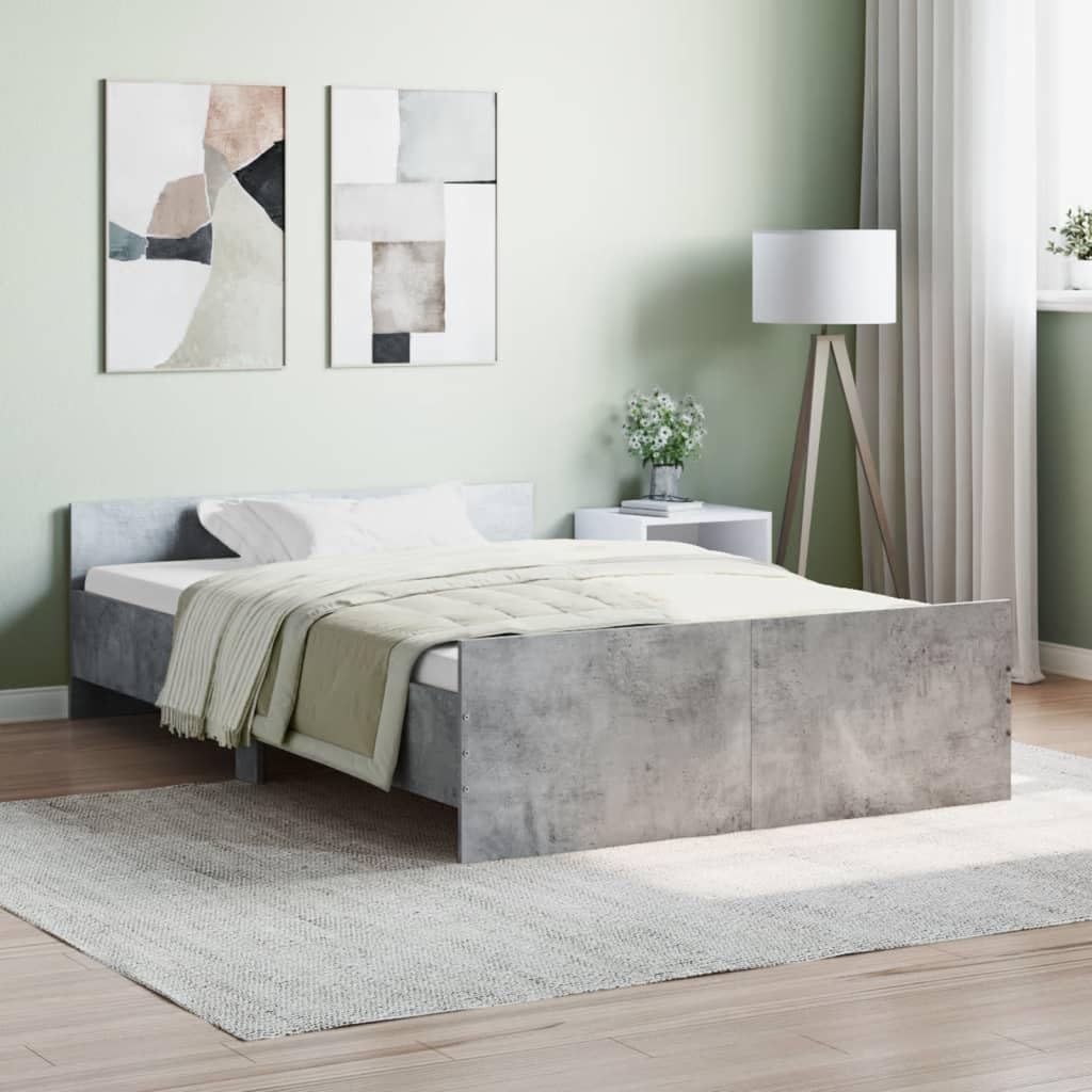 vidaXL Bed Frame without Mattress Concrete Grey 120x190 cm — image 1
