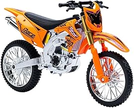 Compatible for 1:12 Kavasaki KX450F Motorcycle DieCast Model, Suspension and Hand Free Roller, Toy Motorcycle Collection with Music Lighting Toy for Kids (Kavasaki KX450F-Orange)