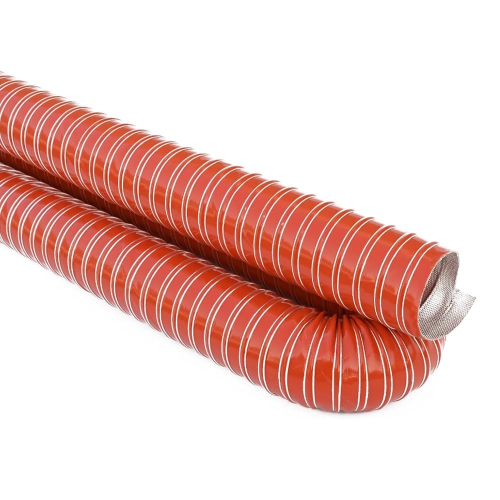 Tubo Flessibile per Condotto Aria Auto da 3,3 Piedi (200 mm) per Ventilazione di Riscaldamento, fumi industriali, Condotto di aspirazione Aria in Silicone Resistente al Calore, Soluzione Ott