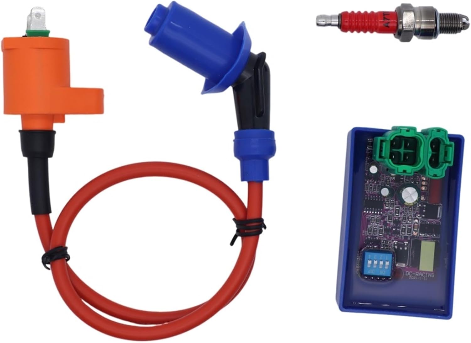 Racing Ignition Coil & DC CDI Box & Spark Plug D8TC For GY6 125cc 150cc 200c 250cc ATV Quad Motorcycle Pit Dirt Bike accessories