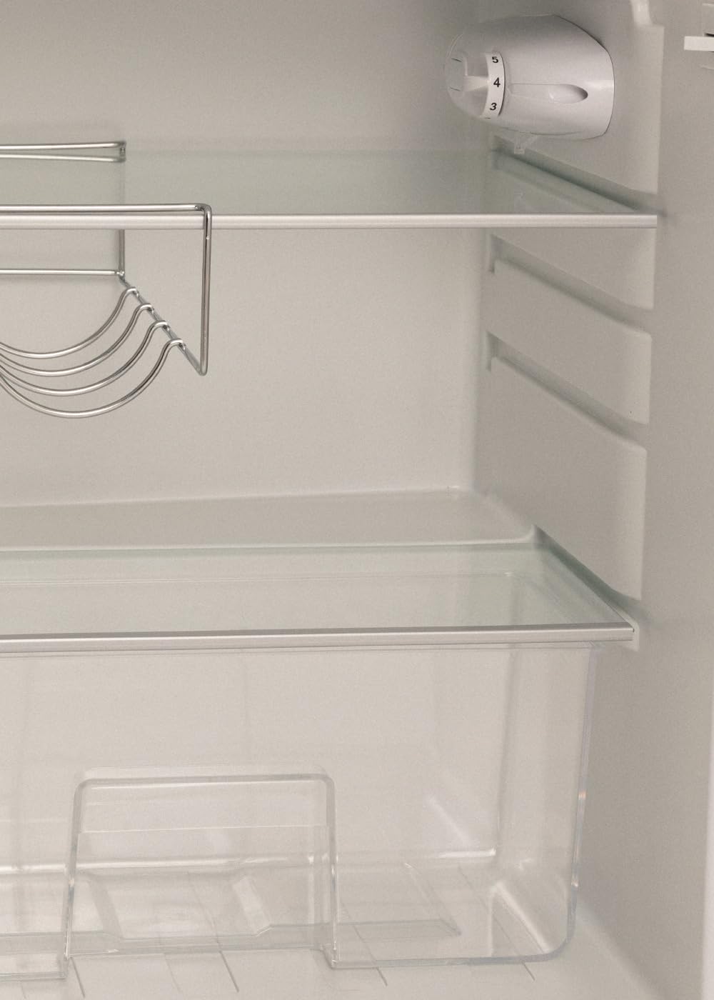 CREATE / RETRO FRIDGE 83.5 OFF WHITE/Kühlschrank in Cremeweiß, Griff Cremeweiß / 98W, niedriger Verbrauch, 2 Ablagen, Temperaturregler, Flaschenhalter, 56x54x84cm