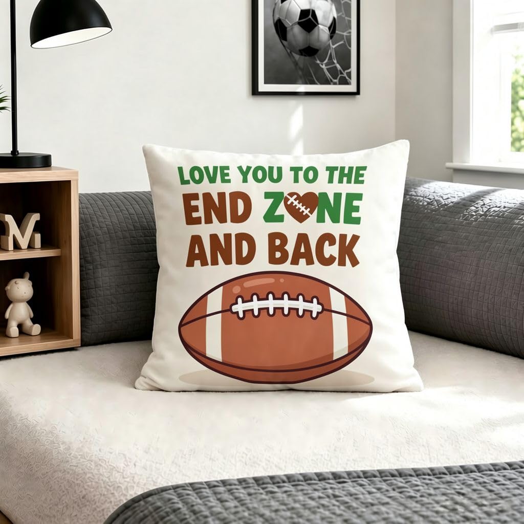 Funny Football Quote Throw Pillow Covers -20x20