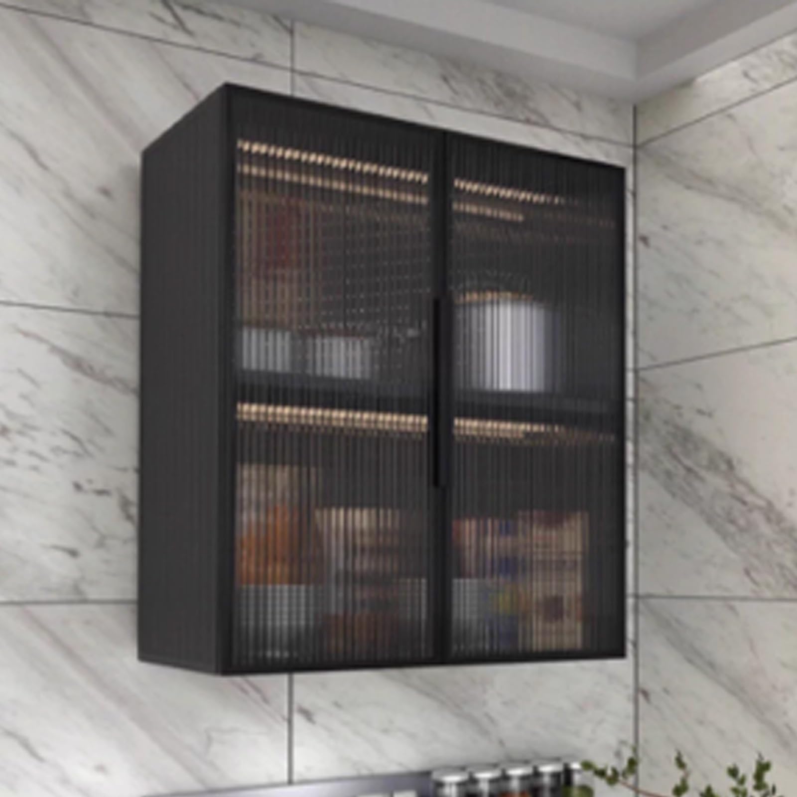 Armoire de rangement murale bois massif organiseur cuisine salle de bain
