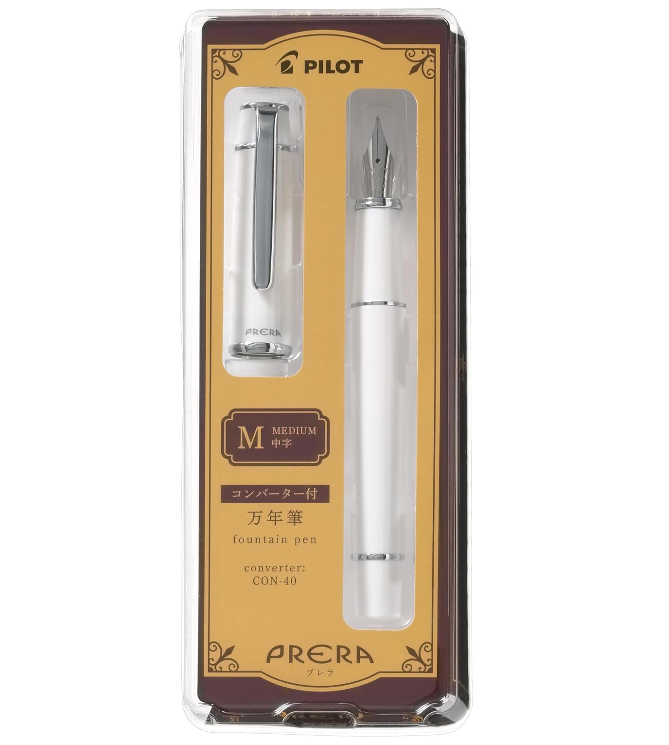 Amazon.com : PRERA Pilot Fountain Pen Off-white Medium Pont P-FPR