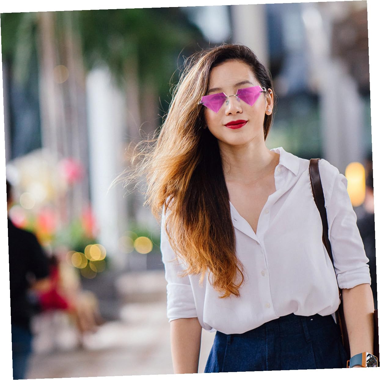 GALPADA 8 Stück Diamant Brille Party Brille Für Erwachsene Randlose Brille Für Herren Klare Brille Vintage Brille Herren Brille Herrenmode Festival Brille Herren