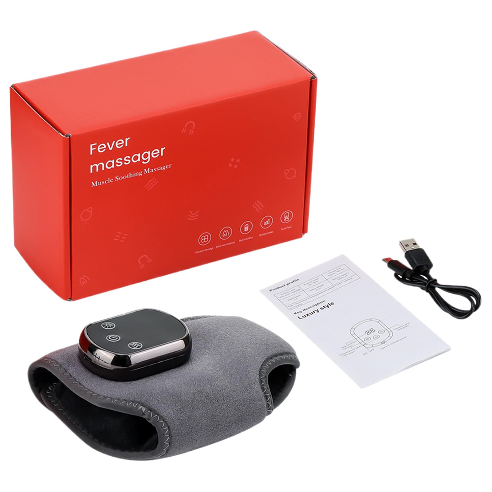 Almohadilla de calentamiento de tobillo con masajeador vibratorio y terapia térmica ajustable 8
