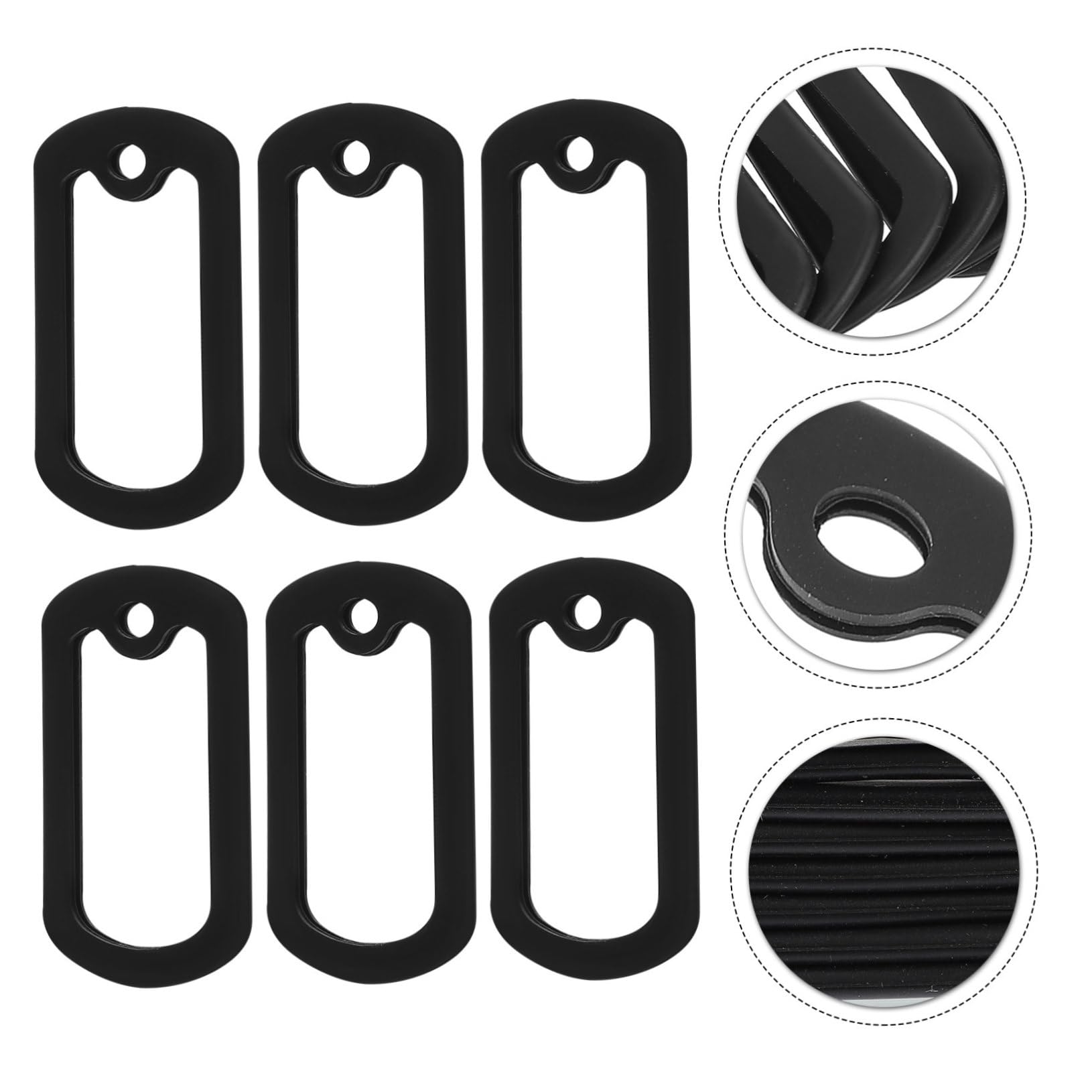 WOONEKY Lot De 5 Antibruit en Silicone pour Étiquettes D'identification De Chien Faciles À Installer Et À Retirer 12 Pièces X 5