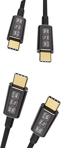 Yiicumhh Short USB Cables Compatible with Thunderbolt 5 Cable[2-Pack 1FT],Thunde