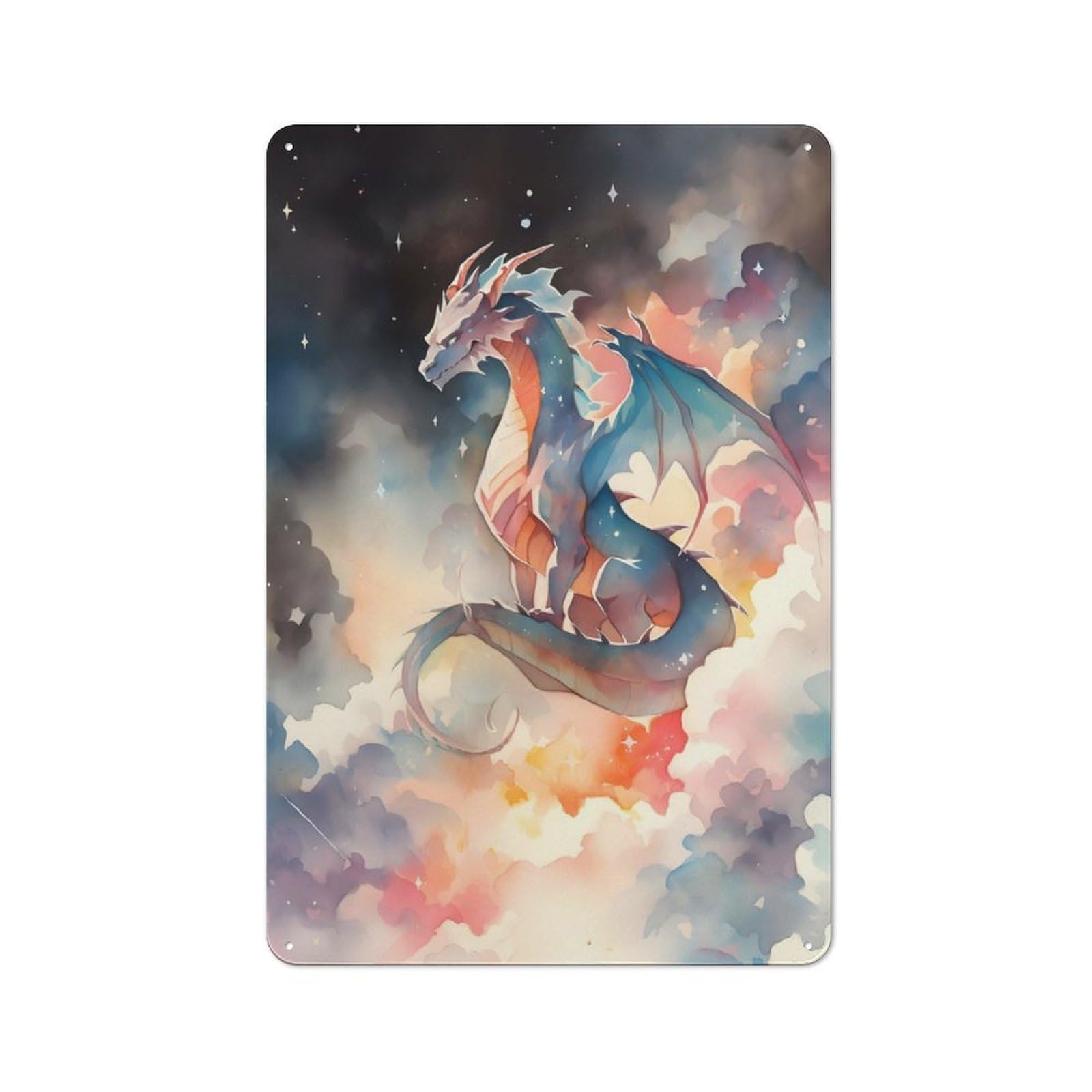 Junmoney Stralar Dragon Retro Metal Wall Sign 30X20cm For Guest Room Or Hallway, New-Space Wall Decor For Home Decor Collectors