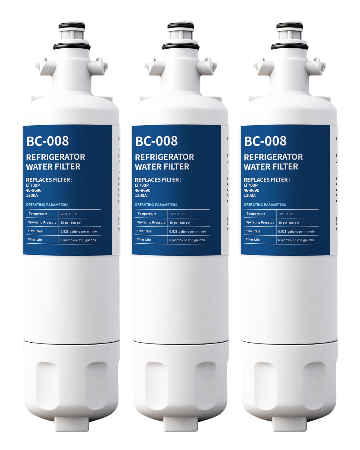 Filtro de agua de repuesto 9690 compatible con ADQ36006102 y frigorífico LFXS3076S