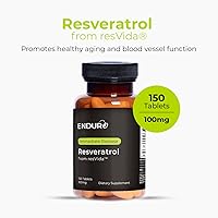 Vista 2 de Endur Resveratrol, suplemento para el envejecimiento saludable y apoyo cardiovascular, extracto antioxidante de piel de uva de liberación