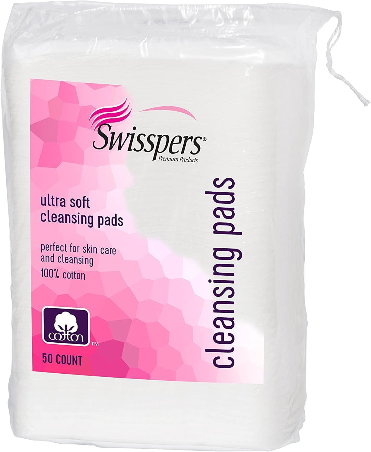 Swisspers Premium Facial Cleansing Pad, 100 Cotton, Ultra
