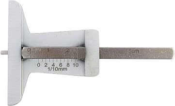 Medidor de profundidade do piso, durável Medidor de profundidade do piso do pneu Resistente ao desgaste Anti-impacto Régua de profundidade do piso para carro para caminhão Motocicleta 0-10