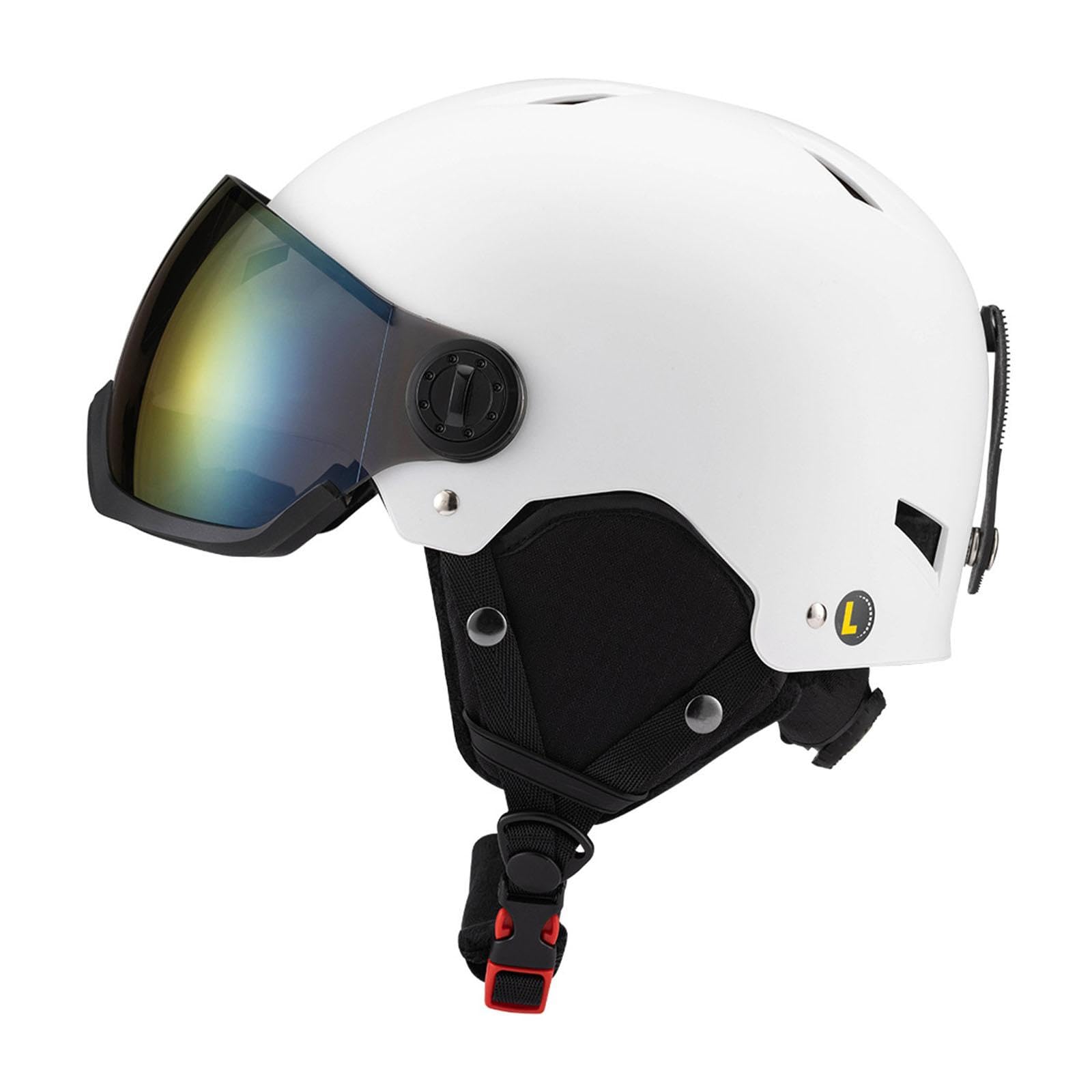 Kask narciarski okulary ochronne kask deskorolkowy do sportów zimowych na zewnątrz biały S