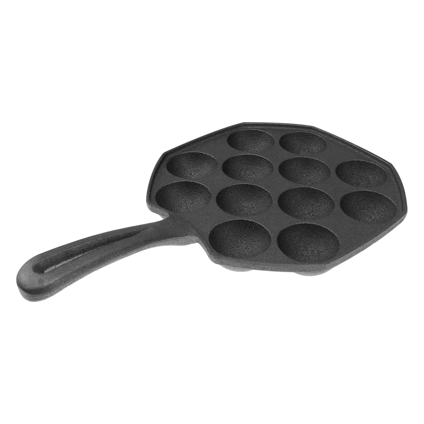 DOITOOL 12 Meatball Making Mold Mini Waffle Cast Iron Poffertjes Pancake Pans with Lids Deep Frying Pan with Lid Stuffed Pancake Mold Flat Skillet Maker Egg Pan Japanese-Style