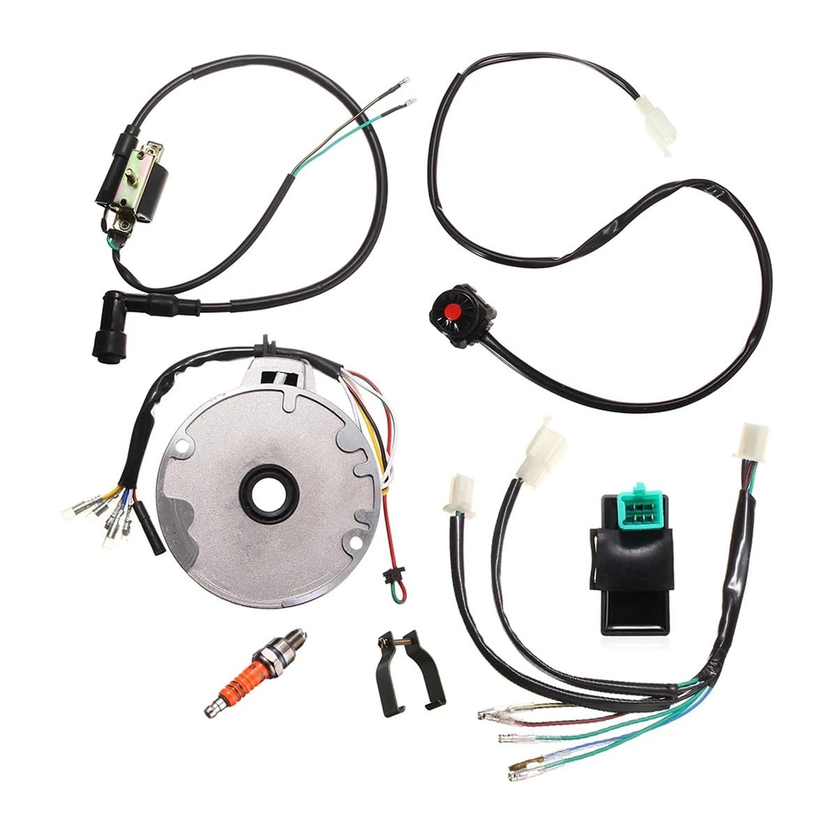 Motocicleta Encendido CDI Kit de arnés de Cables rectificador de Arranque de Bobina de Encendido de Motocicleta para Moto de Cross de para 50 CC 70 CC 90 CC 110 CC y 125 CC