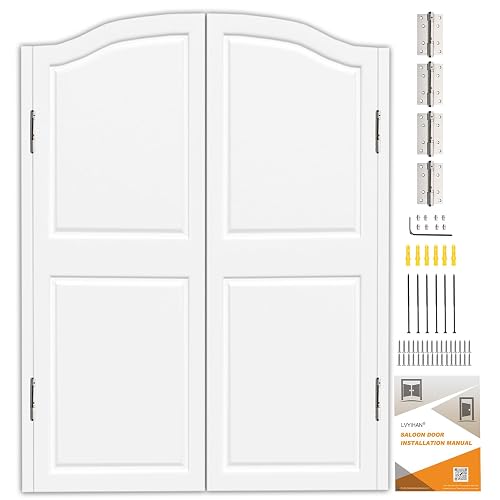 Saloon Swinging Doors 30/32/36/40 Inch Wide Optional White