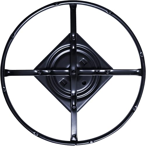 Miniatura 4 de Yoogu Silla reclinable resistente de 25.5 pulgadas, anillo para muebles, base giratoria de repuesto con placa de 10 pulgadas (25.5 pulgadas)