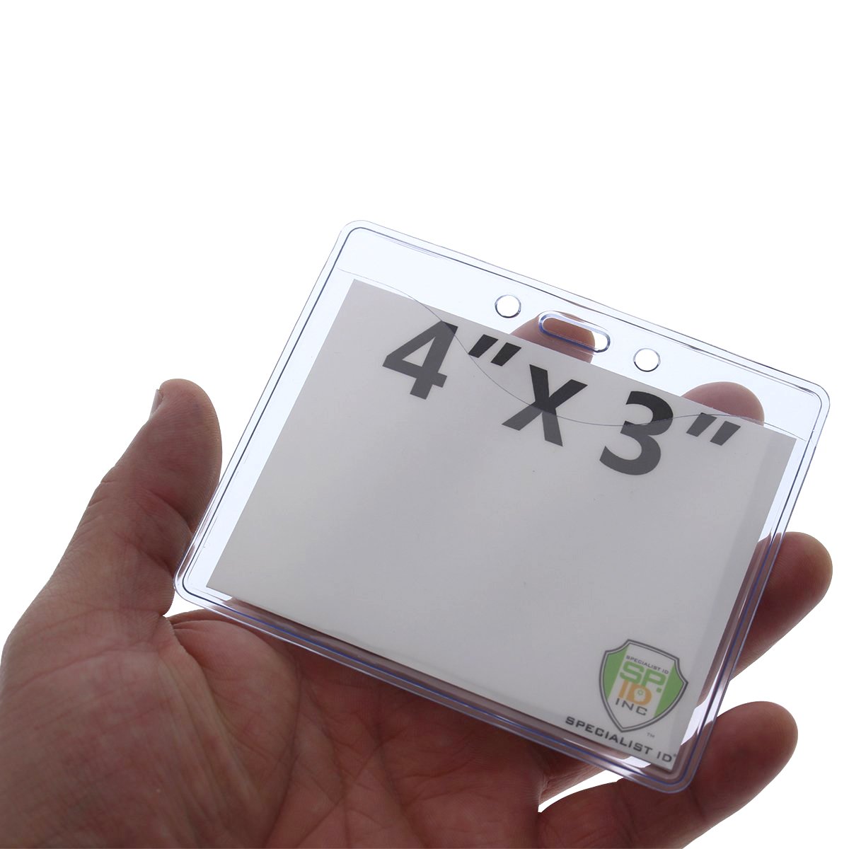 Heavy Duty Premium 4 x 3 orizzontale convenzione badge Holder by Specialist ID, venduto singolarmente
