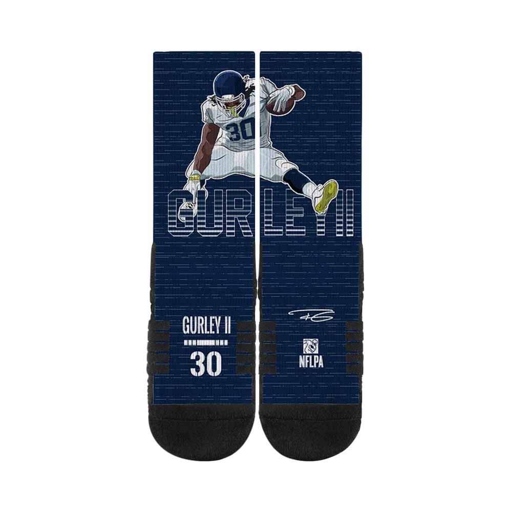 Todd Gurley US Football Socks - Navy/Black Size 7.5 - 11.5