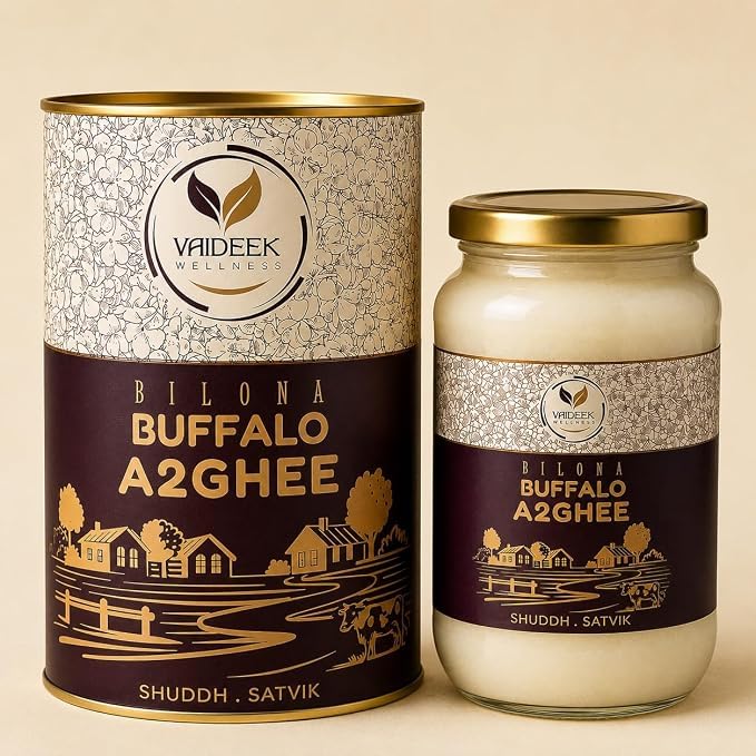 Image of Vaideek Pure Cow Ghee | Bilona Cow Ghee | Made in Earthen Pots (Buffalo Ghee, 1 Litre)