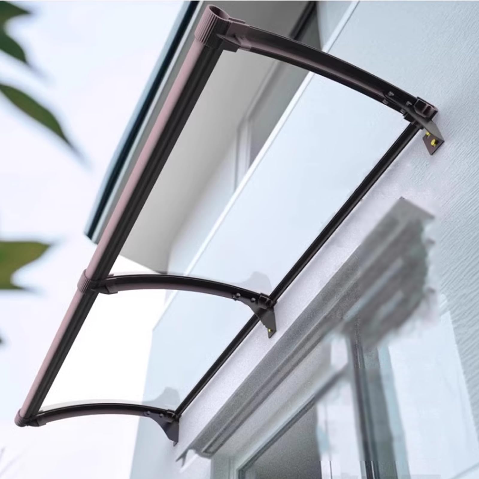 Auvent de toiture en polycarbonate de haute qualité avec cadre robuste aluminium