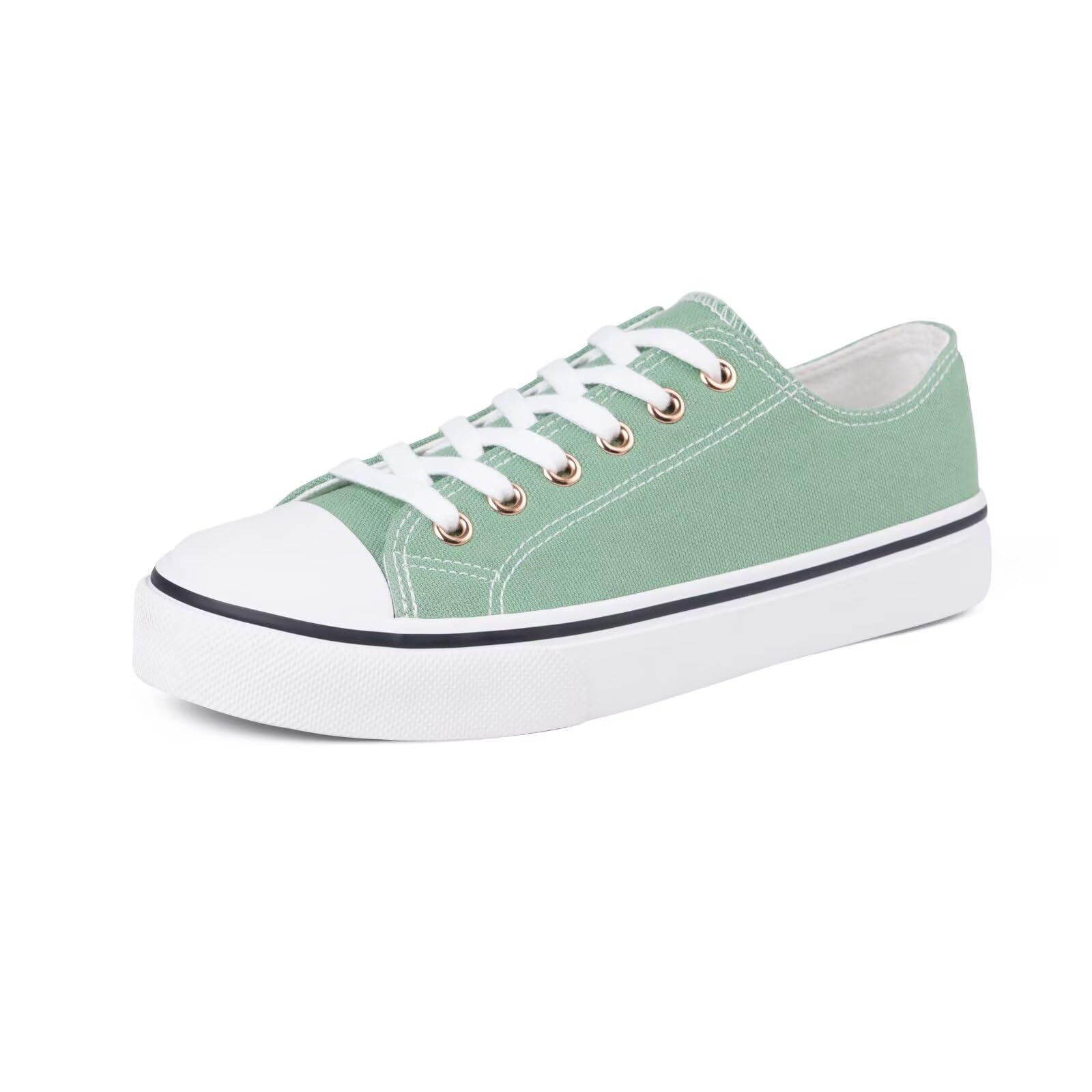 Women’s Classic Low Top Casual Canvas Sneakers Lace Up Fashion Tennis Shoes