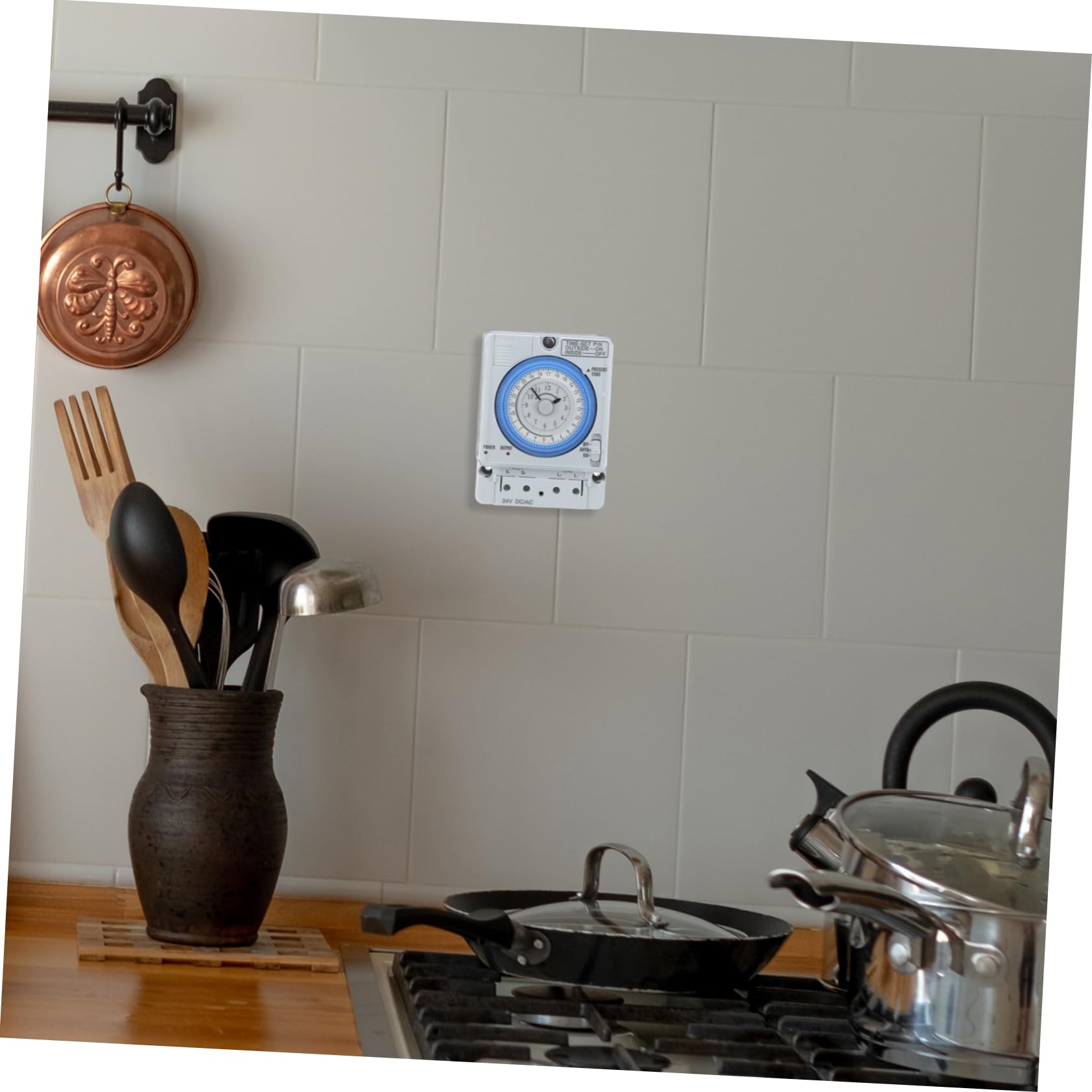 Mechanischer Timer mit Zeitschaltuhr, Pc, Weiß, Einfach zu Bedienen | Backen und Eierkochen, Mechanischer Countdown Timer, Einfache Bedienung Zufälliger Stil
