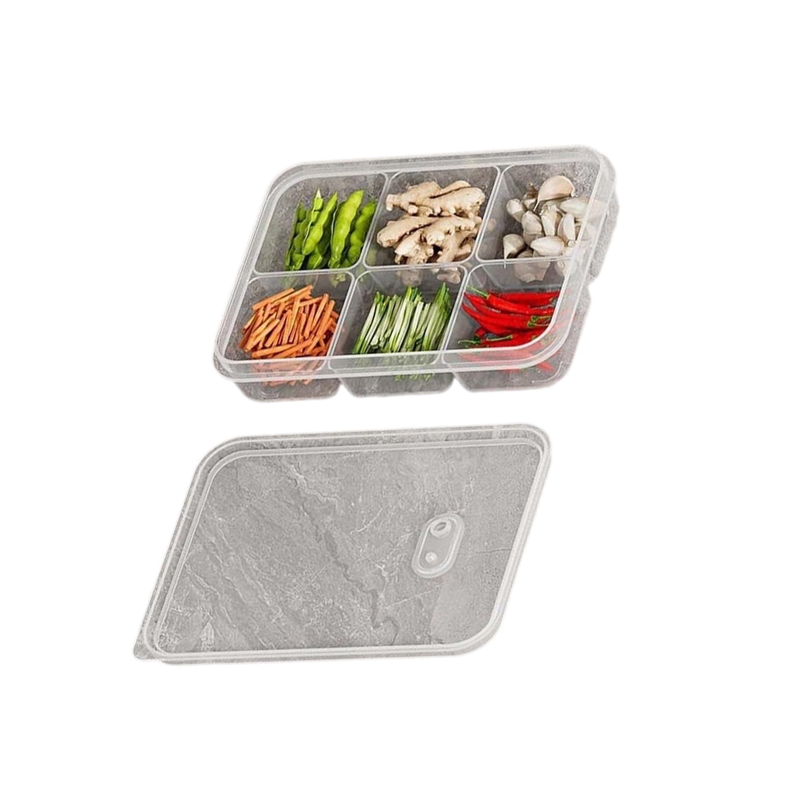 Msioytog Multi-Section Meal Prep Container with Vented Lids, Stackable Food for Fridge & Storage Multi Compartment Food Storage Container with Vented Lid