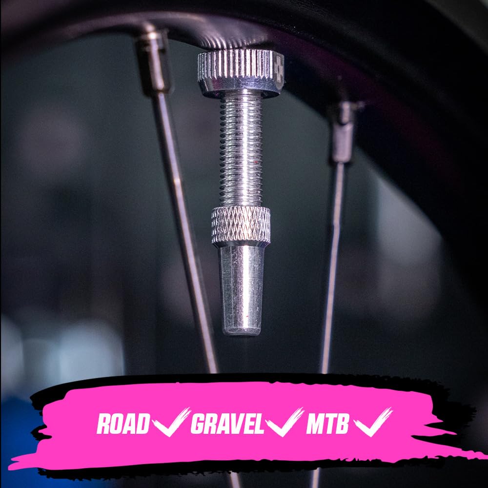 Valves Tubeless Muc-Off V2 Aluminium Rouge 60 Mm - Lot De 2 - Facile à Installer
