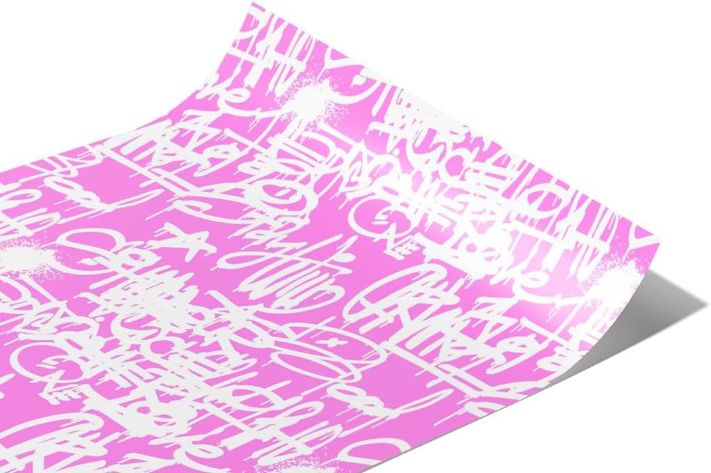 Rwraps Graffiti Pink Styling Matte Vinyl Film Wrap 59in x 27ft Vinyl Vehicle Car Film Sheet Roll