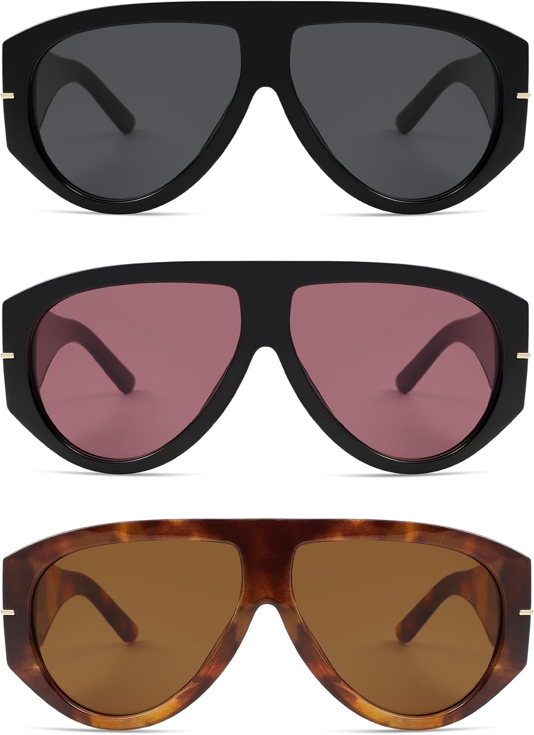 Oversized Retro Aviator Sunglasses Womens Mens 70s Classic Vintage Sun Glasses AR82227 - Image 2