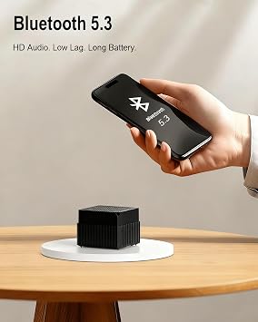 Portable Bluetooth Speakers Wireless, IPX6 Waterproof & Dustproof Small Portable Speaker, High Loud Stereo Sound, Built-in Mic, TWS Pairing, with Storage Box, Easy for Carry/Outdoor/Travel (Black)